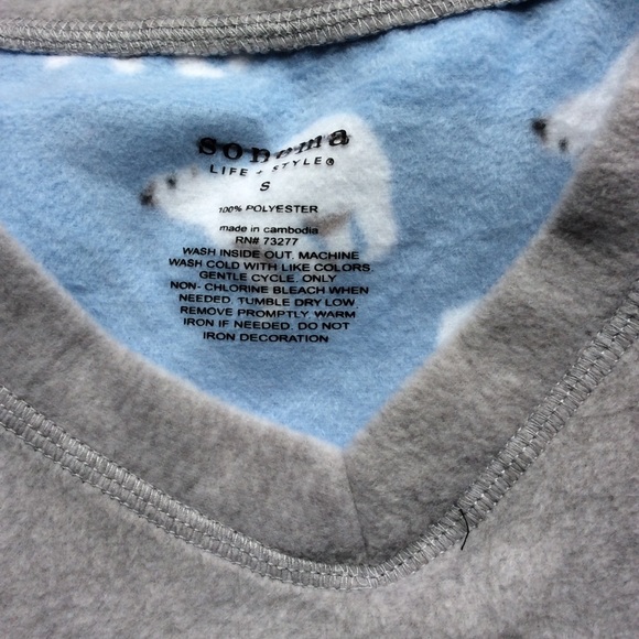 NWOT Sonoma Fleece Pajama Set - Picture 3 of 5